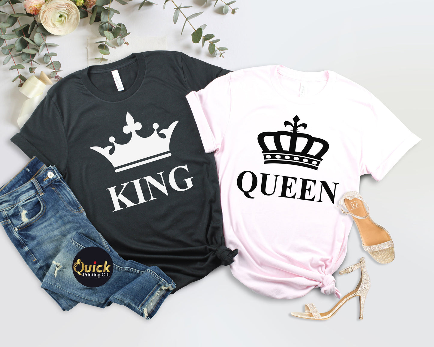 King and Queen Matching T-Shirt