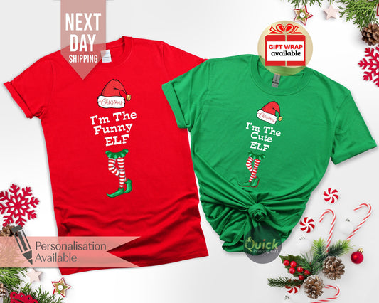 Funny Elf Christmas Shirt, Cute Christmas Elf Tshirt Costume