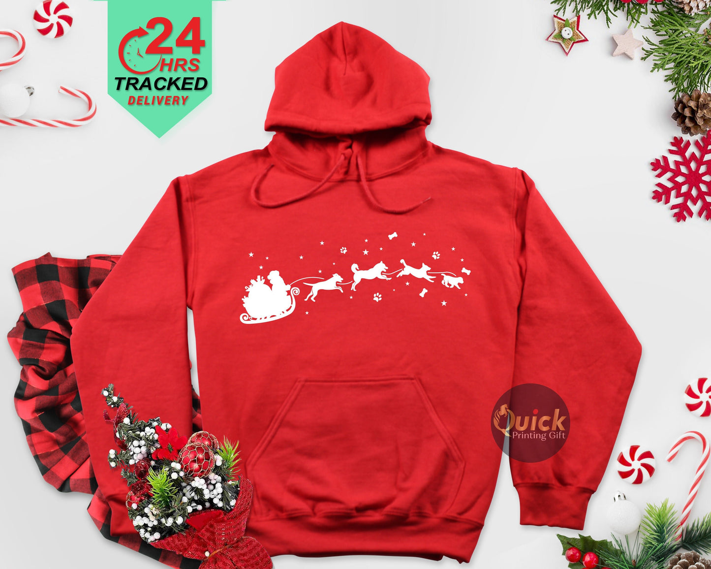 Dog Christmas Hoodies, Funny Christmas Hoodies for Women Men, Christmas Couple Hoodies, Dog Lover Hoodies Gift, Christmas Gifts for Dog Mum
