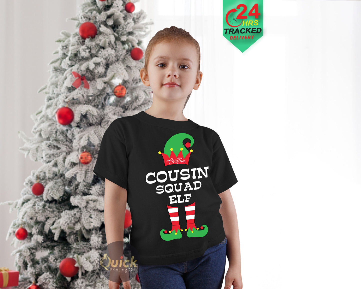 Cousin Squad Shirt, ELF Family Matching Christmas Shirt, Christmas Family Tops, Christmas Matching Shirt, Personalised Elf cousins Shirts