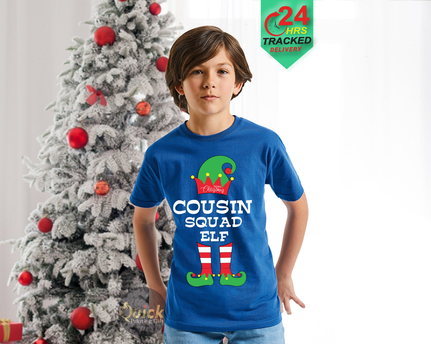 Cousin Squad Shirt, ELF Family Matching Christmas Shirt, Christmas Family Tops, Christmas Matching Shirt, Personalised Elf cousins Shirts