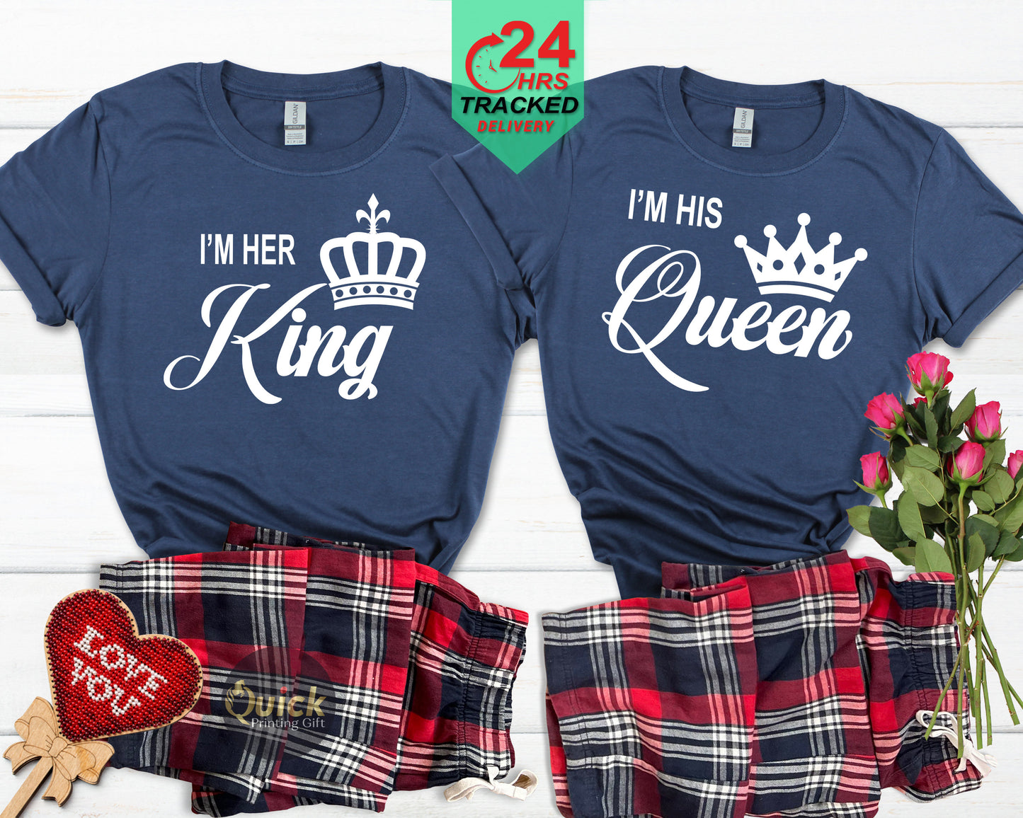 King And Queen Couple T-Shirt