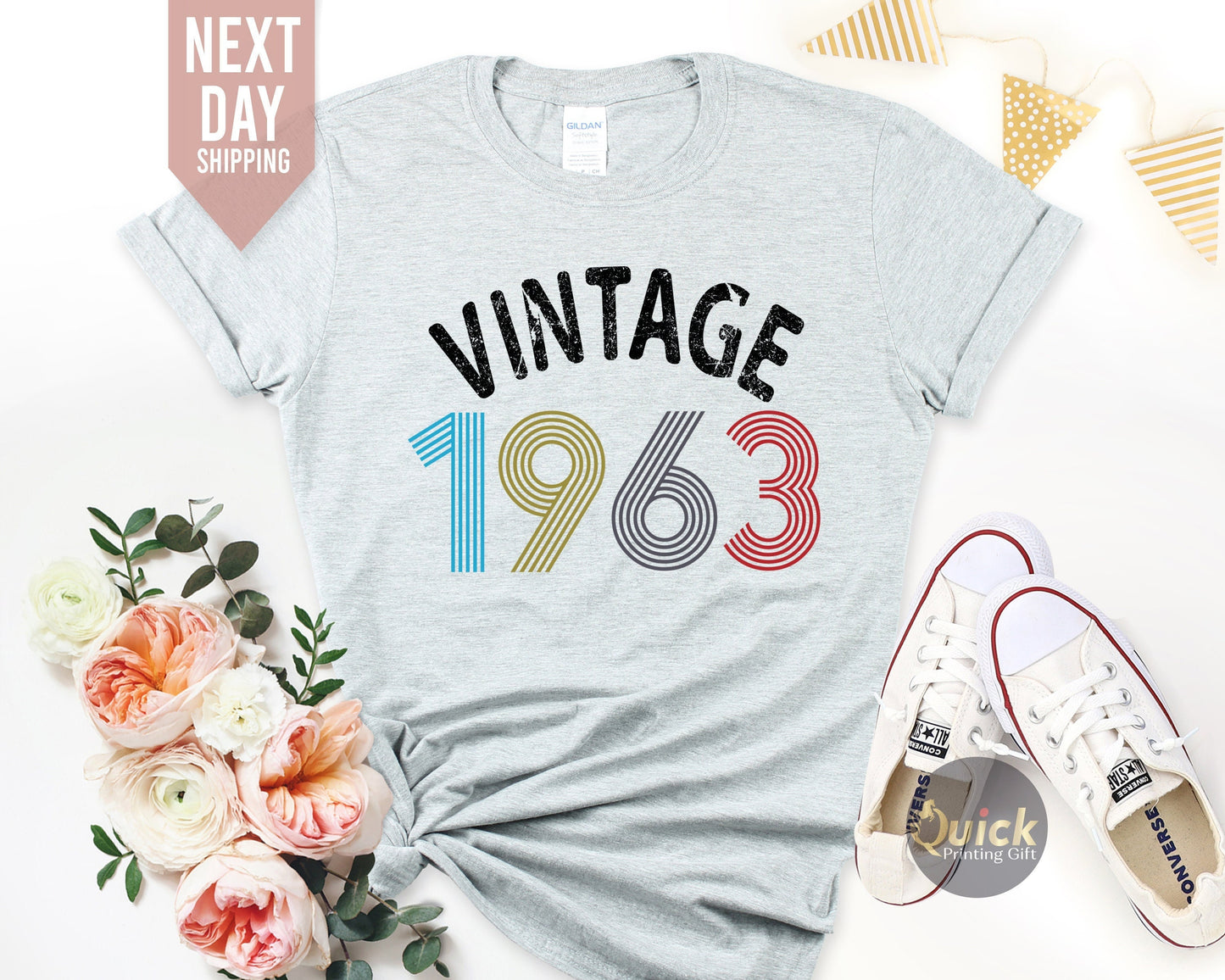 60th Birthday Vintage Shirt, 1963 Birthday Shirt, 60th Birthday Shirt Gifts for women, Vintage Birthday gift, Birthday Gift for Mum Grandpa