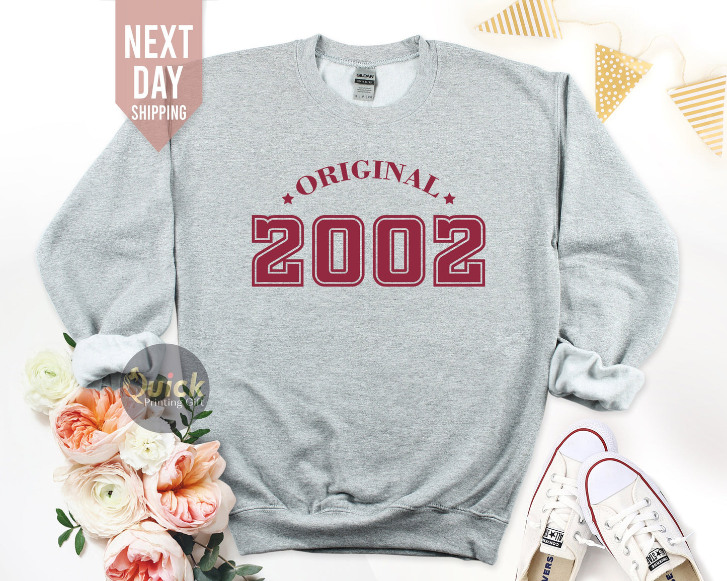 Original 2002 Sweatshirt, 21st Birthday Gift, 2002 Birthday Sweatshirt, Gift for Birthday, Birthday Gift for Men & Women