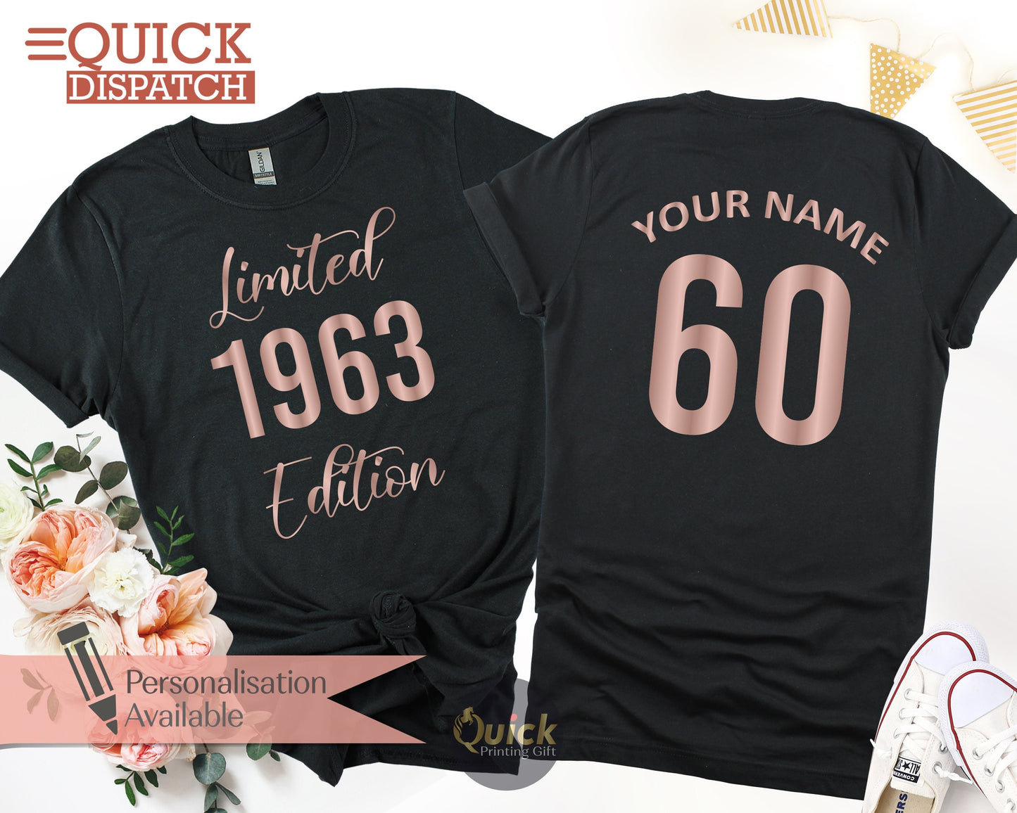 Personalised 60th Birthday Tshirt, 60th Birthday Gift for Men Women, 1963 Birthday Gift Vintage Shirt, Birthday gift for Grandpa