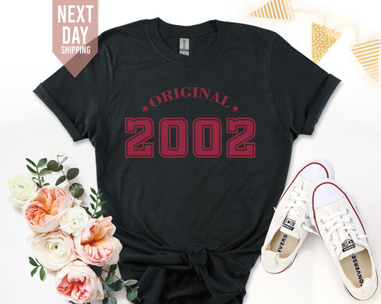 Original 2002 Tshirt, 21st Birthday Party Tshirt, Birthday Gift for Friend, 21st Birthday Gifts for Women
