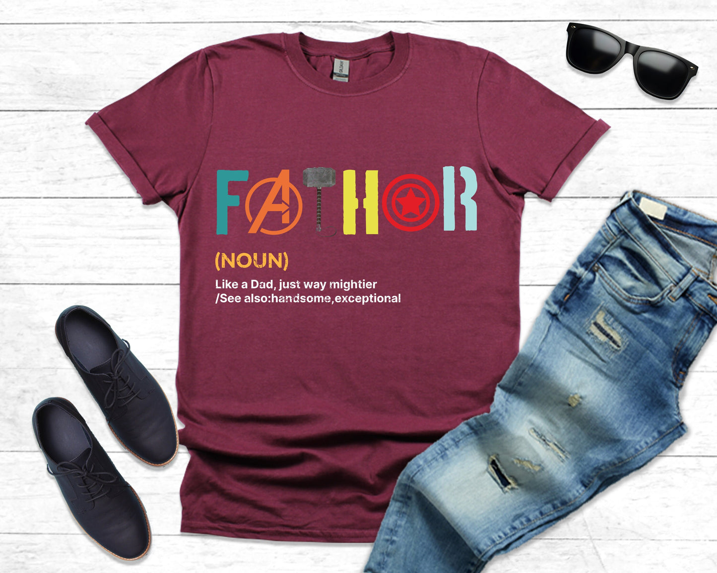 FATHOR NOUN Father's Day T-shirts, dad Top dad gaming funny Tshirt, Noun Like A Dad, Gift for him dad daddy, Fathers Day Gift Tee Shirt 2023