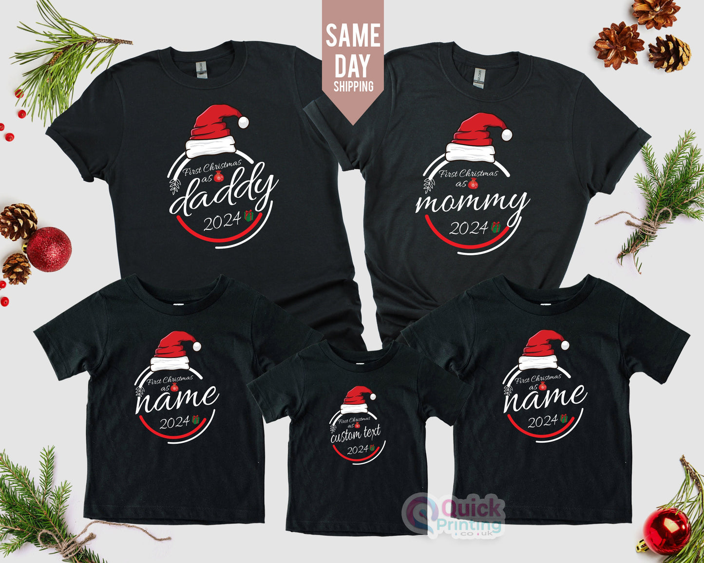 Custom First Christmas Mommy, Daddy & Baby Santa Hat T Shirt, christmas hat, hat christmas, christmas hats for adults, xmas hats, xmas hats for adults, adult xmas hat, christmas adult hats, x mas hats, funny christmas hats, christmas party hats, dog christmas hat, christmas cap, light up christmas hat, grinch christmas hat, personalized christmas hats, novelty christmas hats, christmas hats with lights, christmas santa hat, christmas tees, christmas t shirt, christmas tee shirts, christmas tree shirt