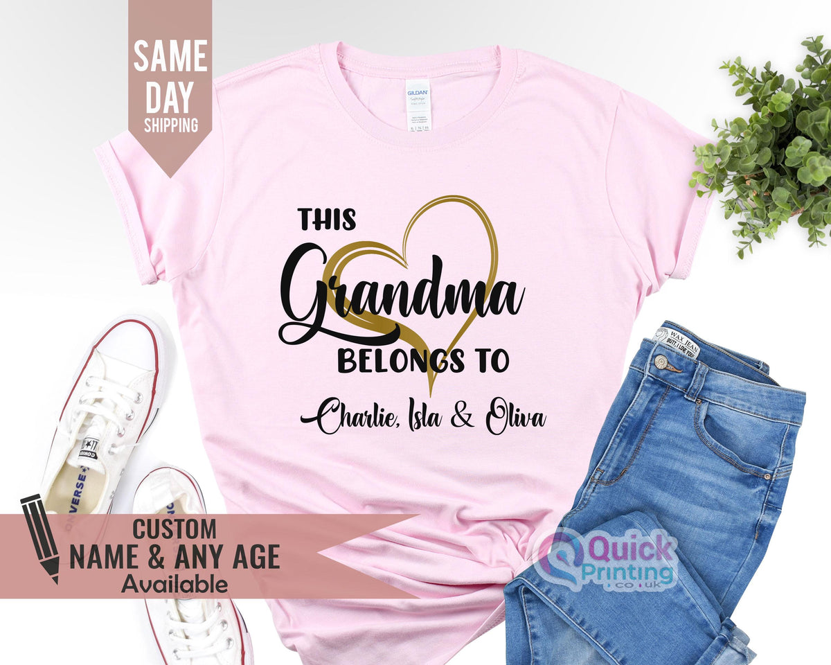 this grandma belongs to. personalized grandma tee shirts, grandma personalized t shirt, custom t shirts for grandma, grandmas favorite shirt, grandmother t shirts online, lolli grandma shirt, grandma shark t shirt, badass grandma shirt, super grandma shirt, grandma grandpa shirts, grandma grandkids shirt, nana shirt, nana tshirt, nana tee shirts, nana shirts with grandkids names, nana t shirts personalized, personalized nana shirts, nanasaurus shirt, nana shirts with names, this nana belongs to shirt