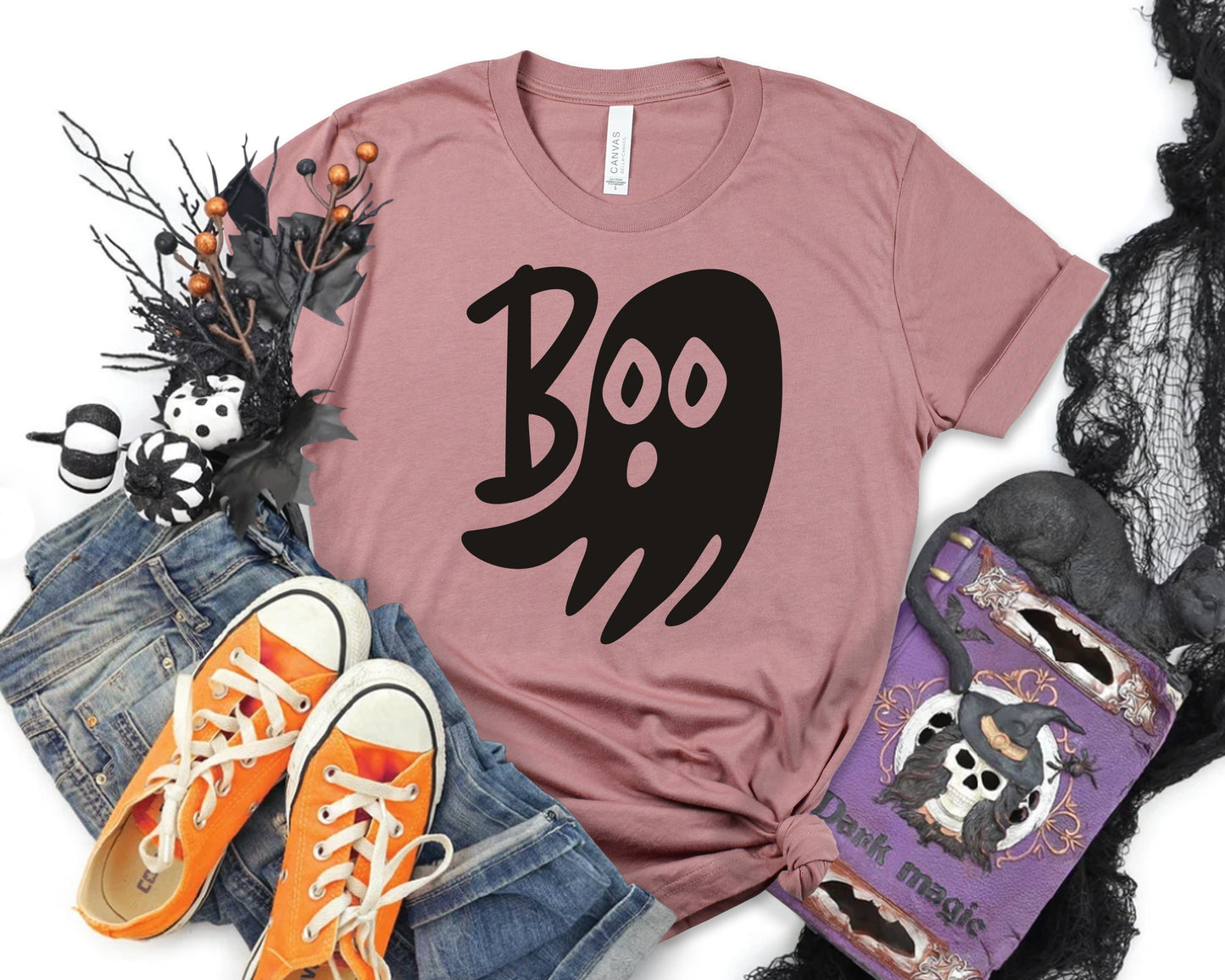 Boo tshirt Halloween shirt, ladies funny halloween tshirt, halloween Gift Shirt Friends Birthday, trick or treat, kids halloween shirt top