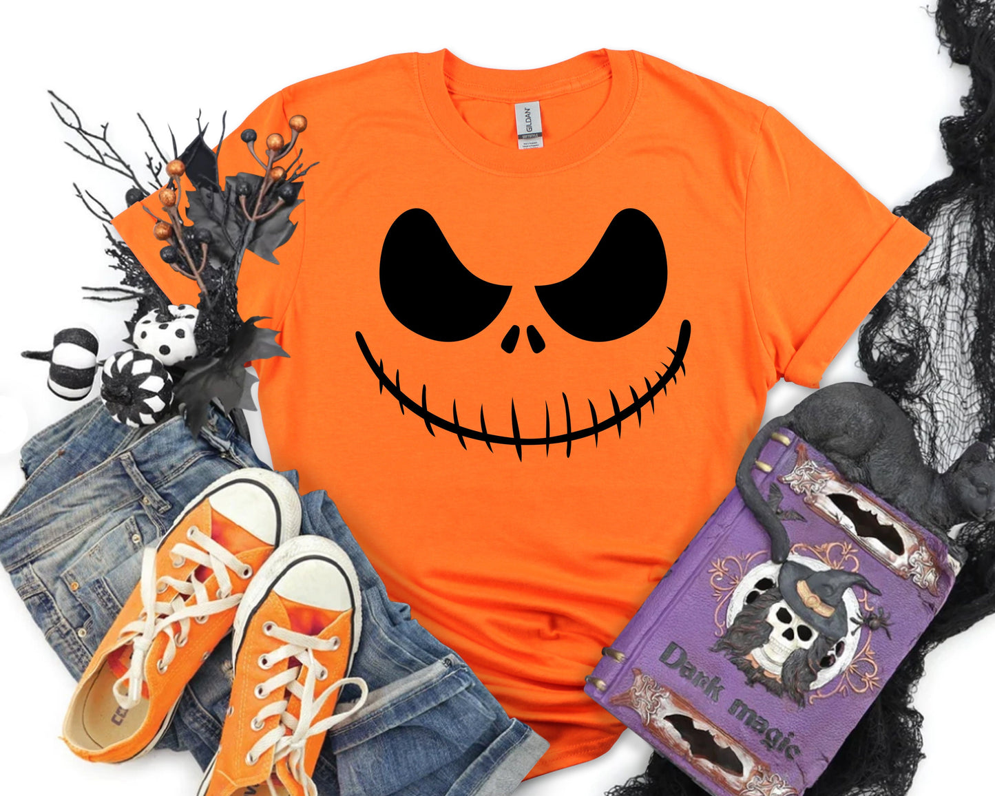 Matching Family Halloween Pumpkin Face T-Shirts: Funny Costume Tops
