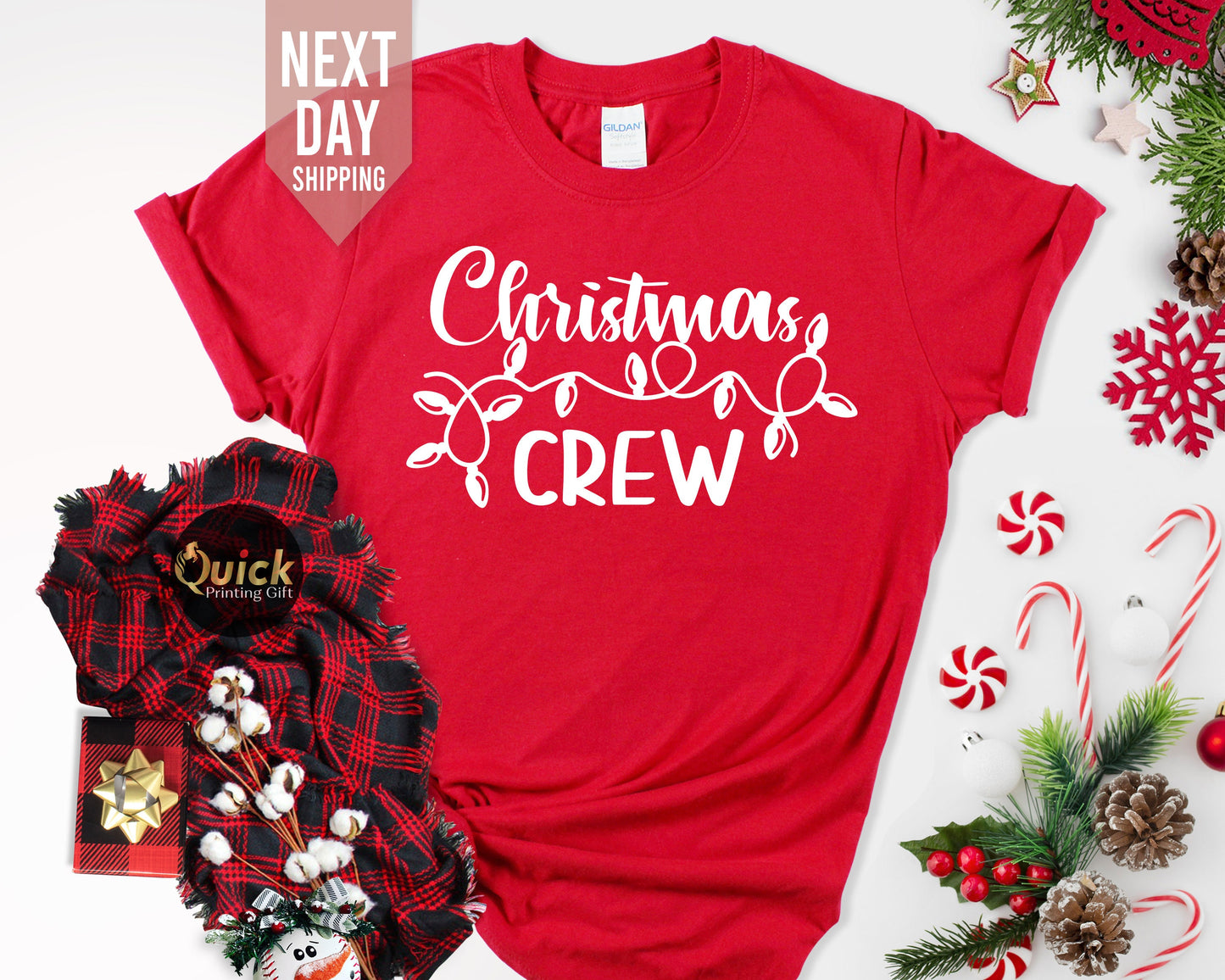 Matching Christmas Crew T-Shirt: Family Holiday Shirt