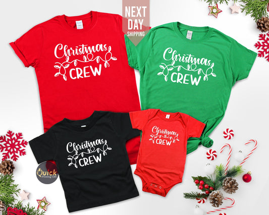 Matching Christmas Crew T-Shirt: Family Holiday Shirt