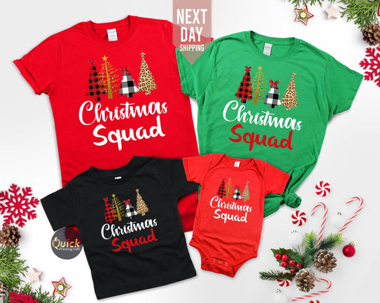 Matching Christmas Squad T-Shirt: Family Crew Shirt