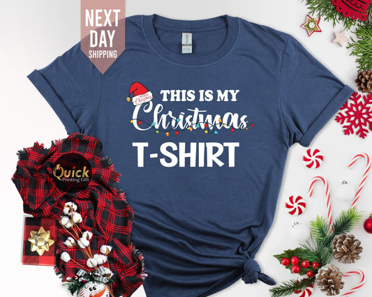 Funny Christmas TShirts Unisex Ladies, Matching Family Christmas Outfit, Santa Costume, Holiday T Shirt, Christmas Gifts for Her Him
