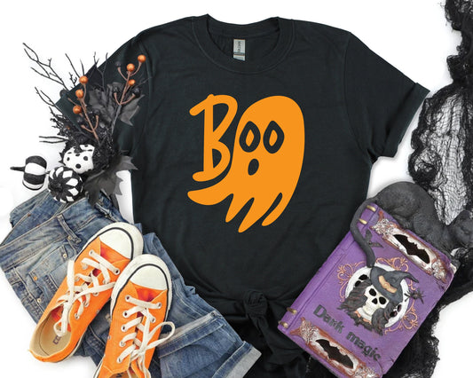 Boo tshirt Halloween shirt, ladies funny halloween tshirt, halloween Gift Shirt Friends Birthday, trick or treat, kids halloween shirt top