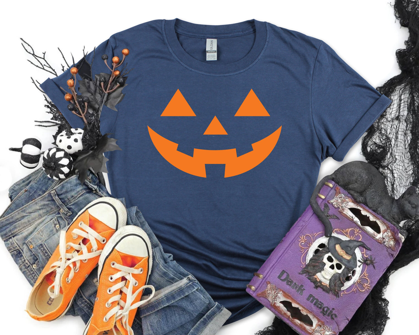 Matching Family Halloween Pumpkin Face T-Shirts