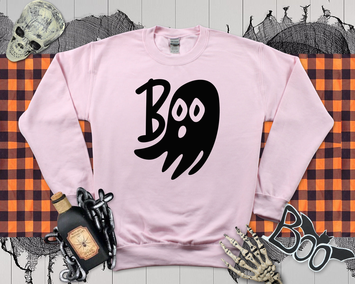 Halloween Boo Ghost Sweatshirt: Funny Fall Jumper