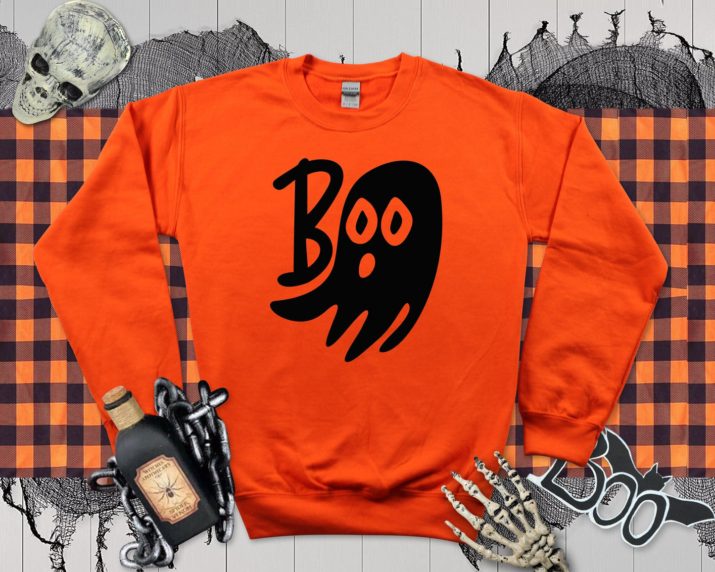 Halloween Boo Ghost Sweatshirt: Funny Fall Jumper