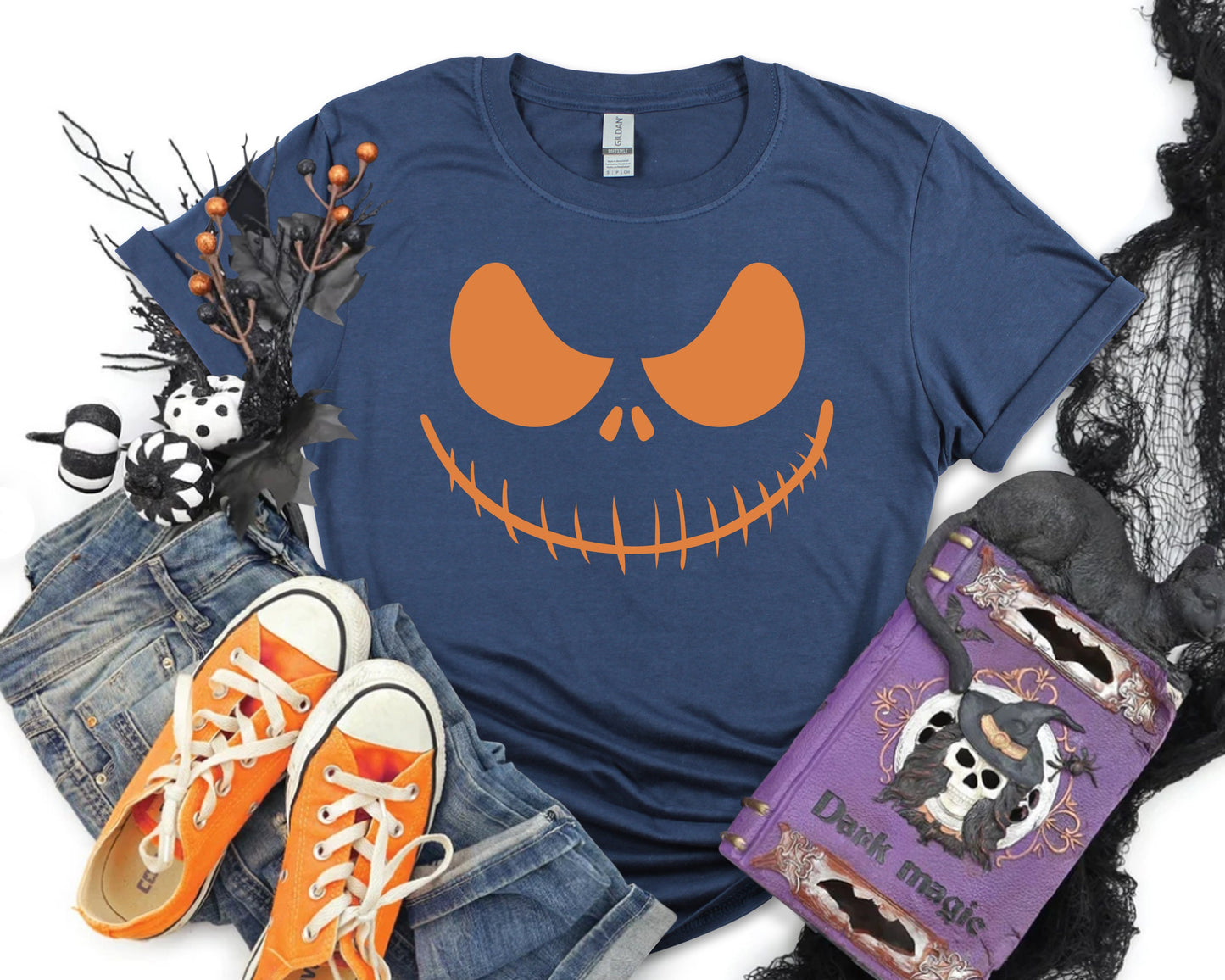 Matching Family Halloween Pumpkin Face T-Shirts: Funny Costume Tops