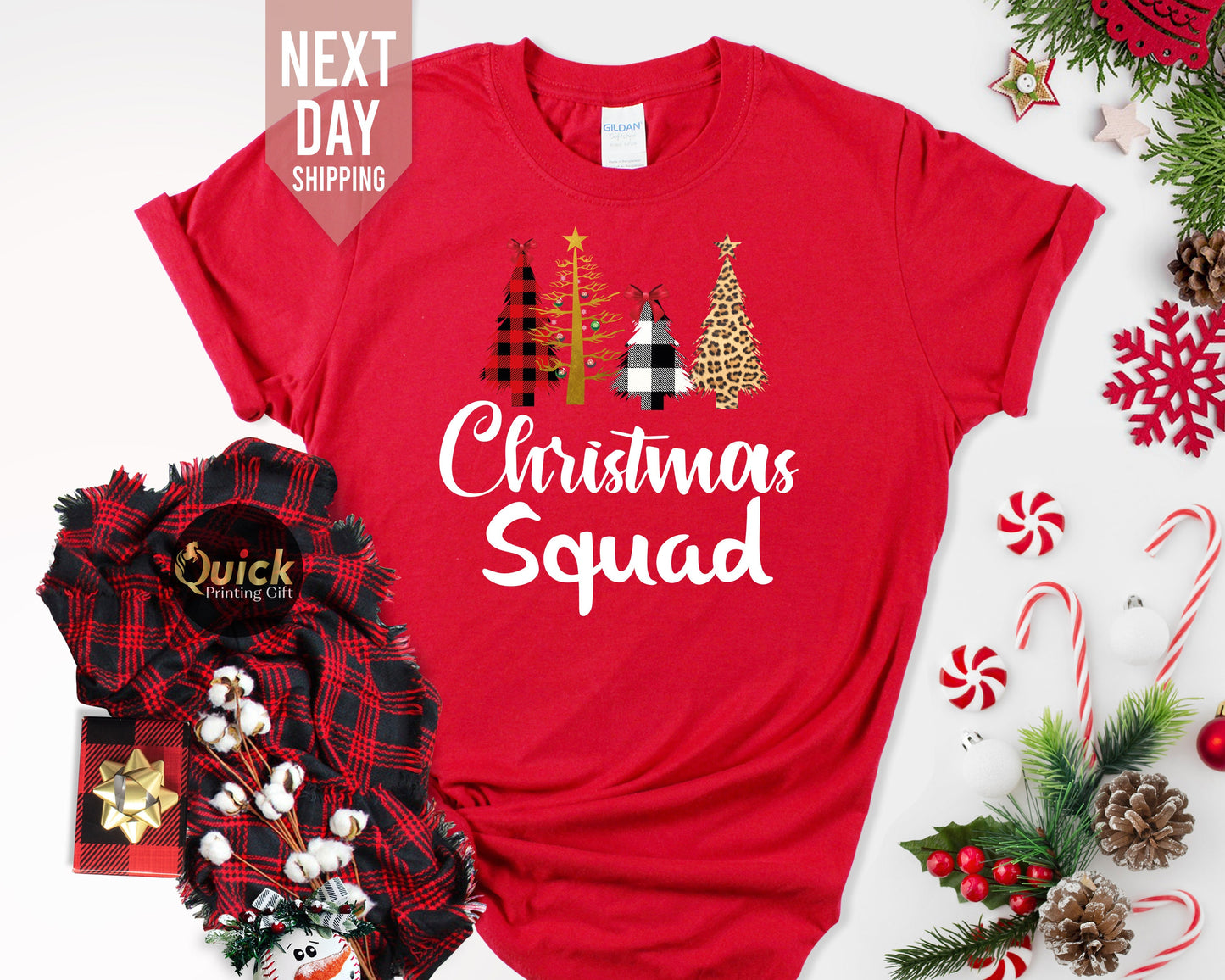 Matching Christmas Squad T-Shirt: Family Crew Shirt