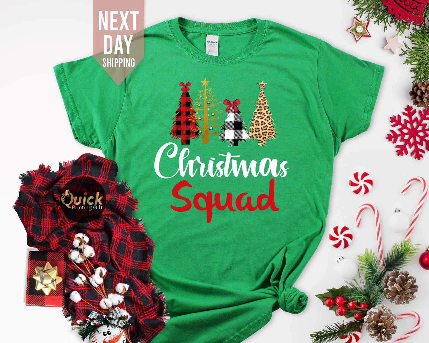 Matching Christmas Squad T-Shirt: Family Crew Shirt