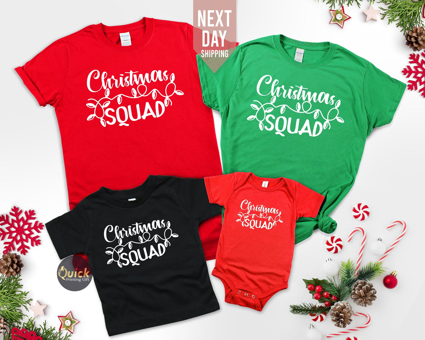 Matching Christmas Squad T-Shirt: Family Holiday Tee