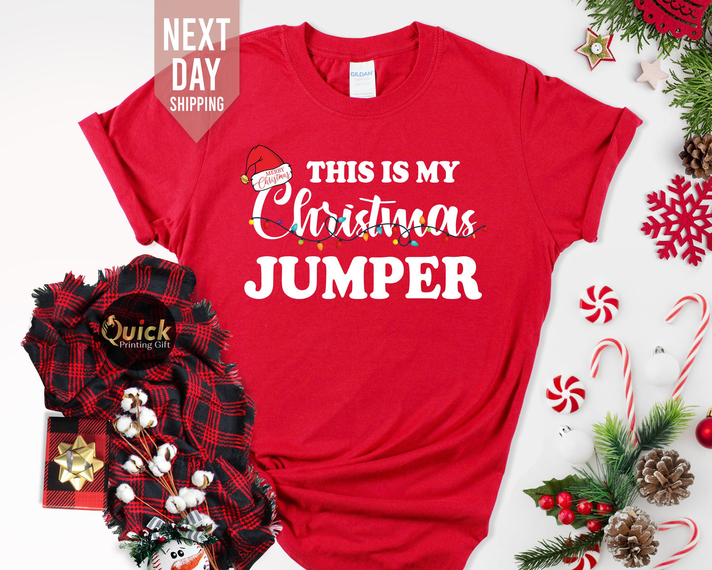 Funny Christmas Jumper T-Shirt: Holiday Santa Costume Tee