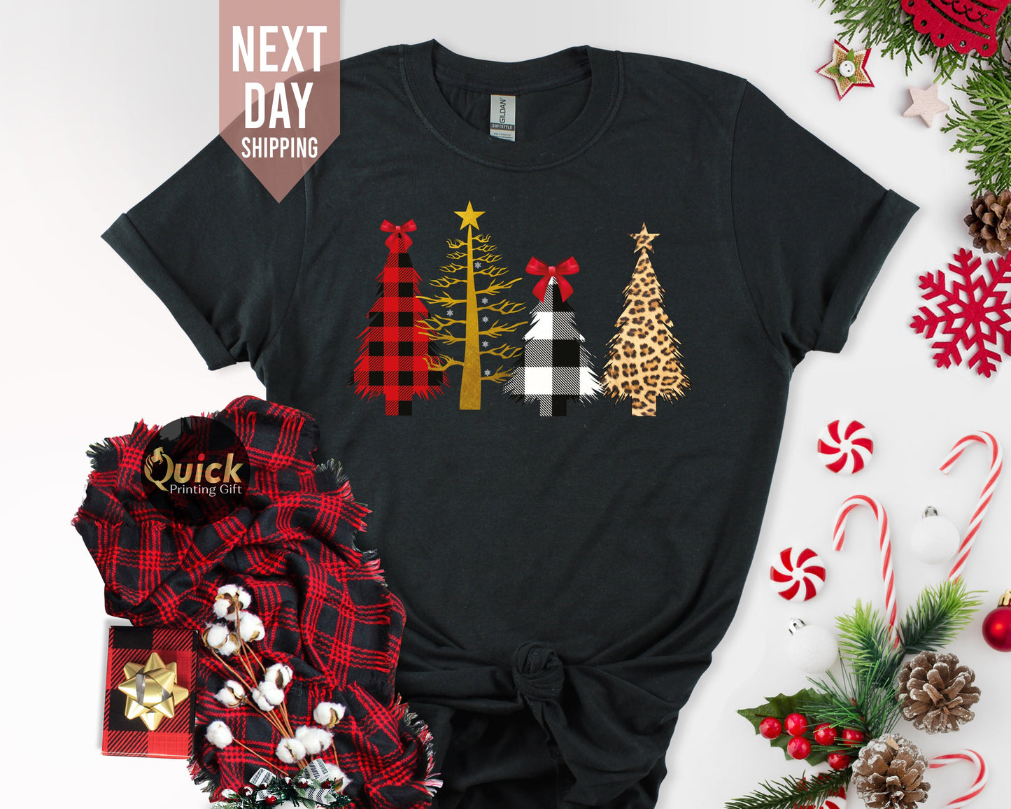 Christmas Tree T-Shirt: Merry Holiday Tee, Xmas Gift