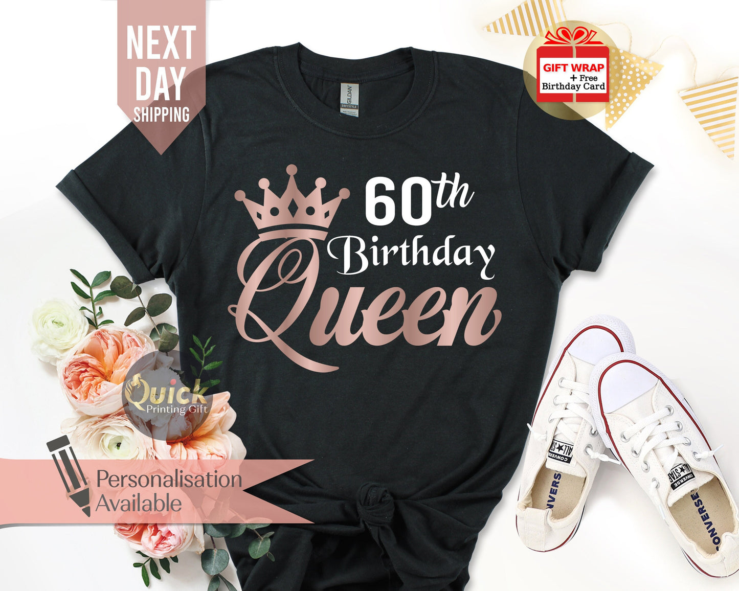 60th Birthday Queen Shirt: Vintage 1965 Gift Tee