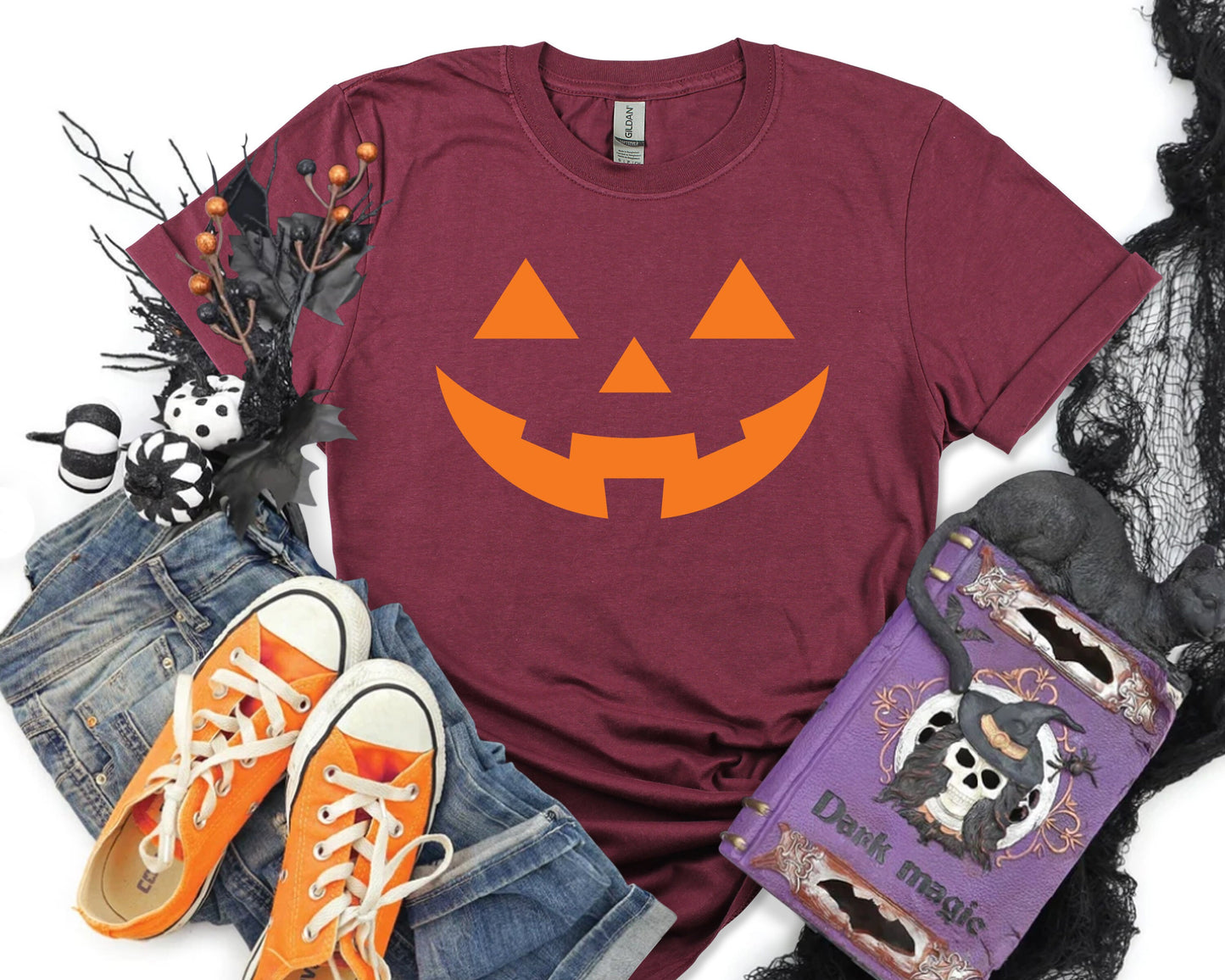Matching Family Halloween Pumpkin Face T-Shirts