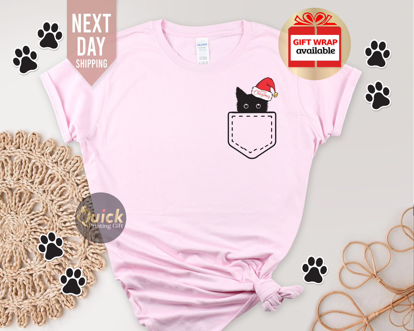Funny Christmas Cat Shirt, Christmas Tshirt Women Men, Cat Lover Tshirt for Women Men, Cat lover Gift, Funny Christmas Gift for Friends