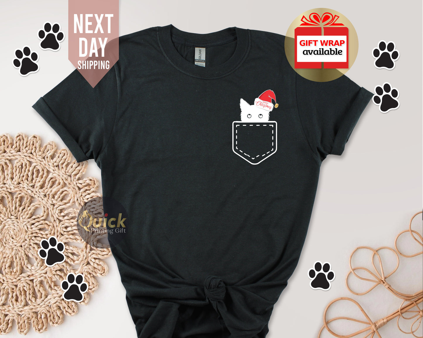 Funny Christmas Cat Shirt, Christmas Tshirt Women Men, Cat Lover Tshirt for Women Men, Cat lover Gift, Funny Christmas Gift for Friends