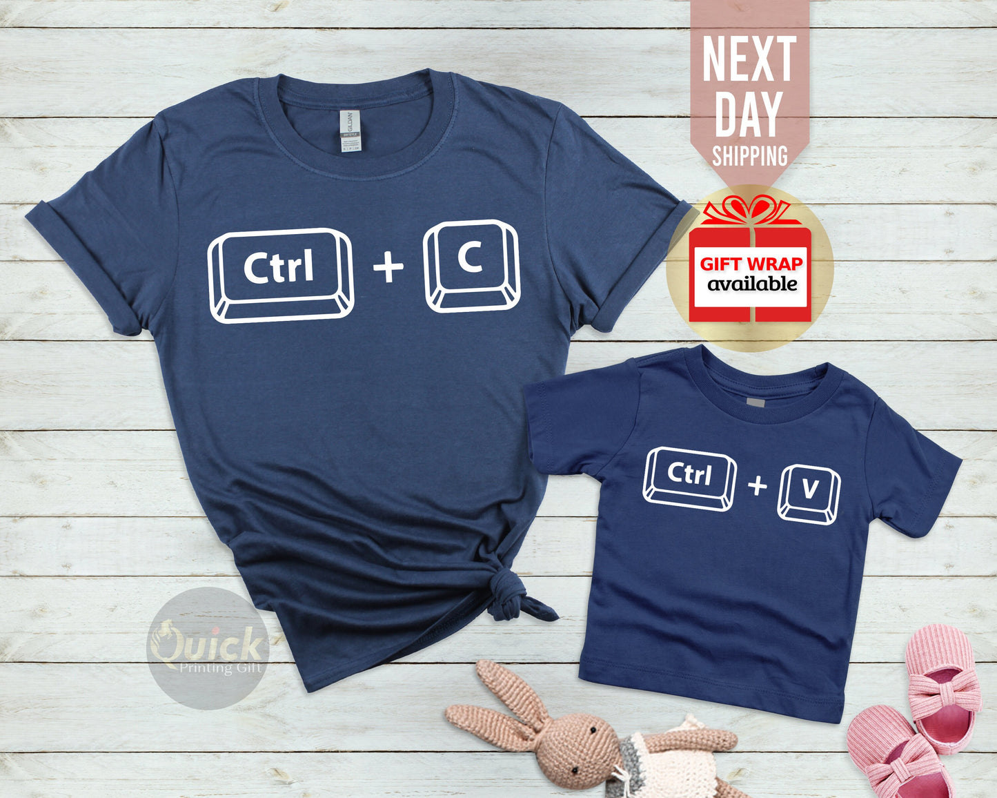 Ctrl C Ctrl V Shirt, New Dad Shirt Gift, Matching Dad and Baby Outfit, Baby Bodysuit, Mothers Day Gfit Shirts, Birthday Gifts for Dad Mum