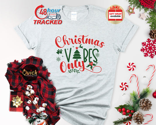 Funny Christmas Vibes T-Shirt: Retro Holiday Squad Shirt