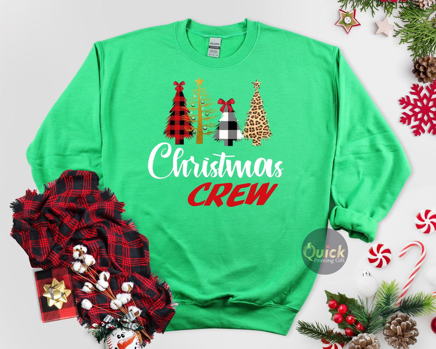 Christmas Crew Tree Sweatshirt: Holiday Family Xmas Jumper