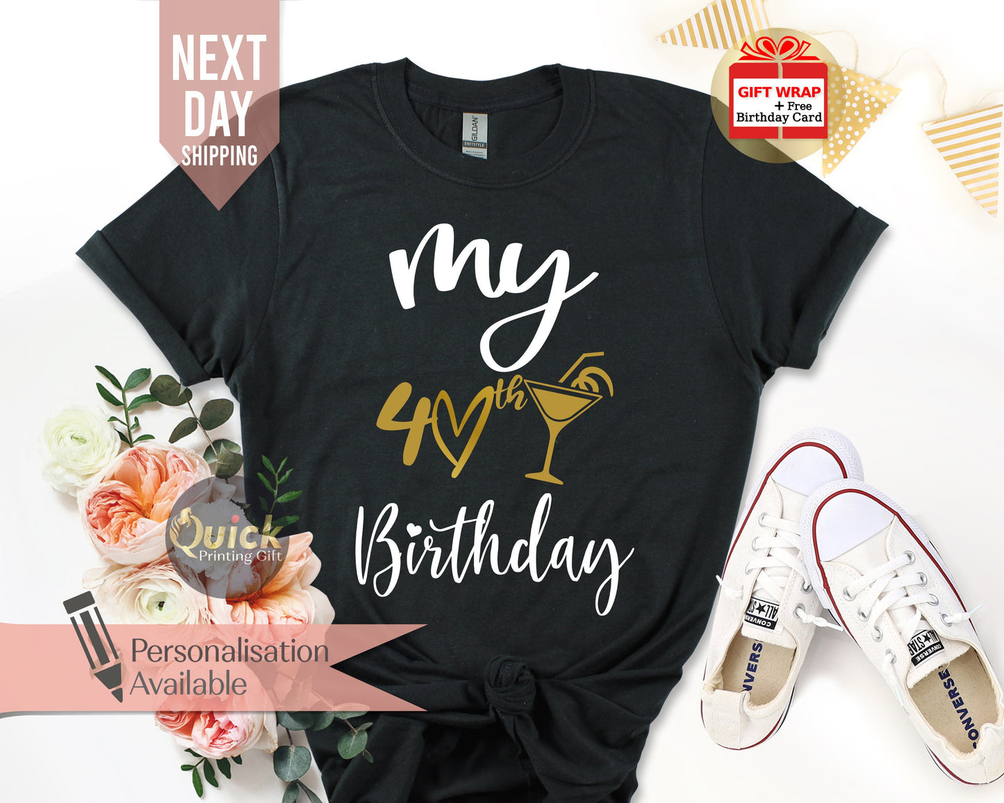 Custom Birthday Squad T-Shirt: Women's Birthday Party Top