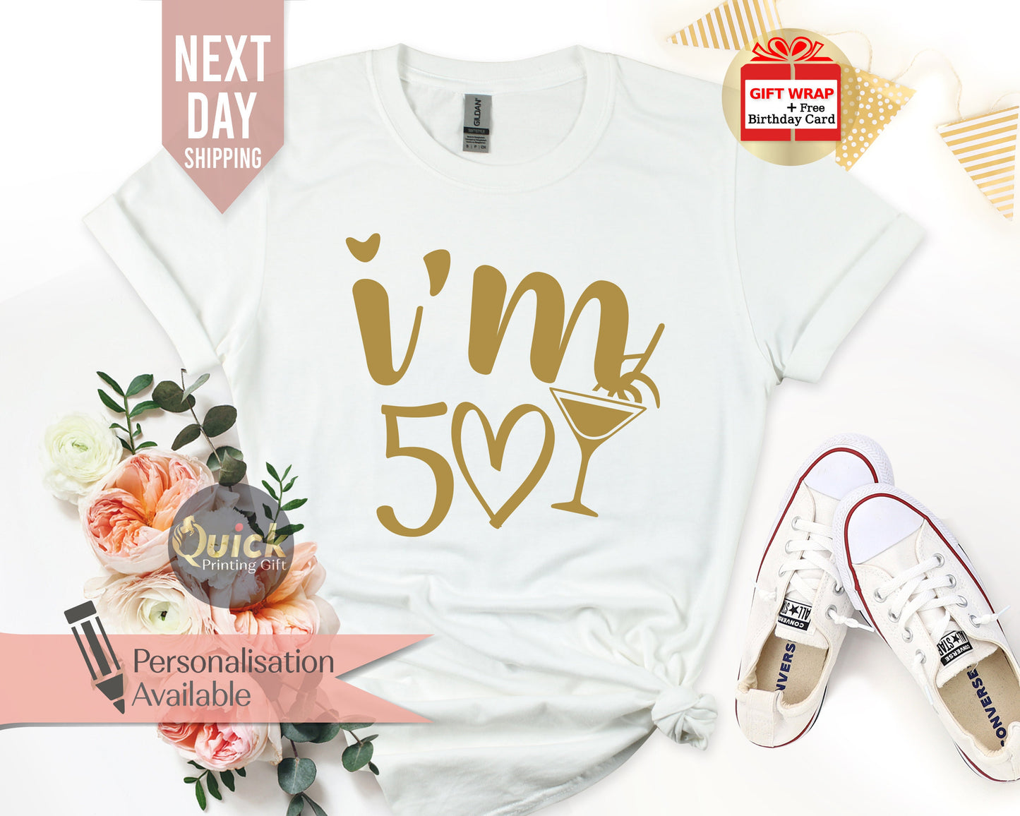 Personalised 50th Birthday Family Tshirt, Matching Birthday Party Tshirt for Women Men, Custom Birthday Gift for Dad Mum
