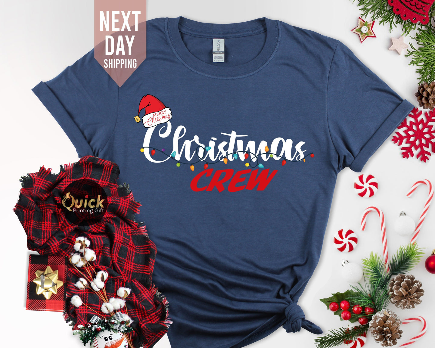Matching Family Christmas T-Shirts: Crew Squad Outfit