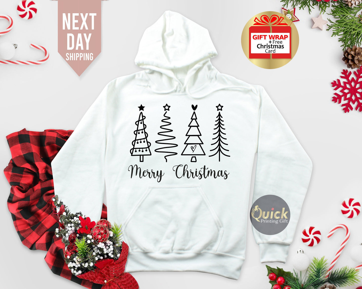Christmas Tree Hoodie: Matching Family Christmas Sweatshirt