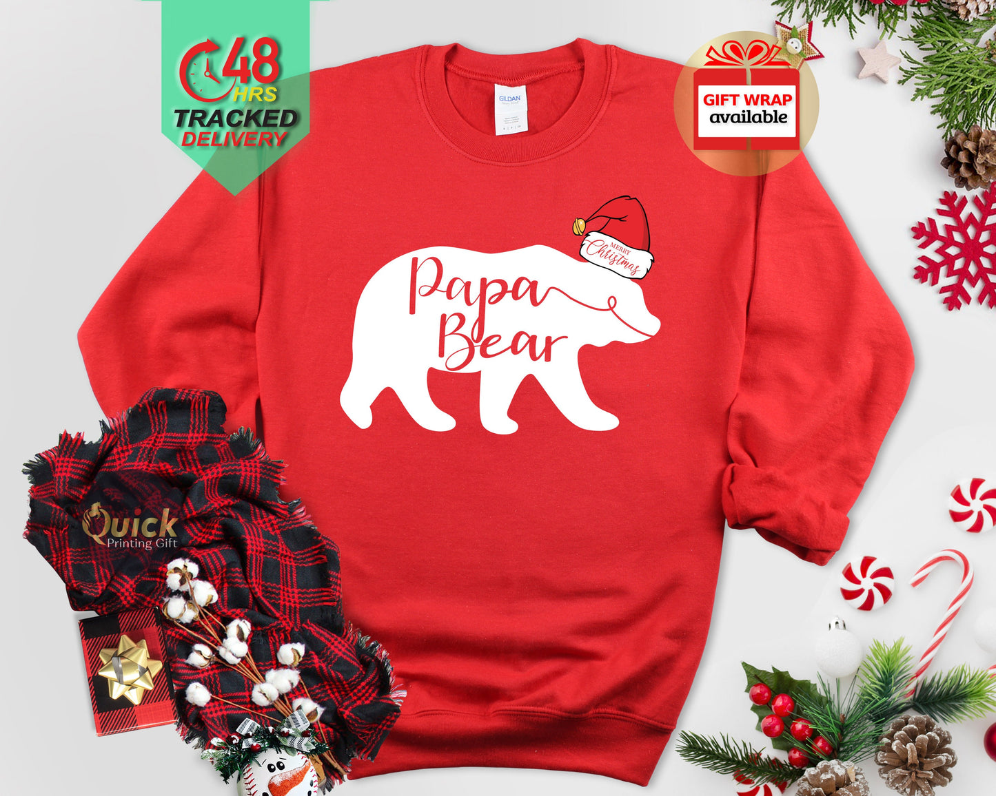 Mama Bear Christmas Sweatshirt: Matching Family Outfit