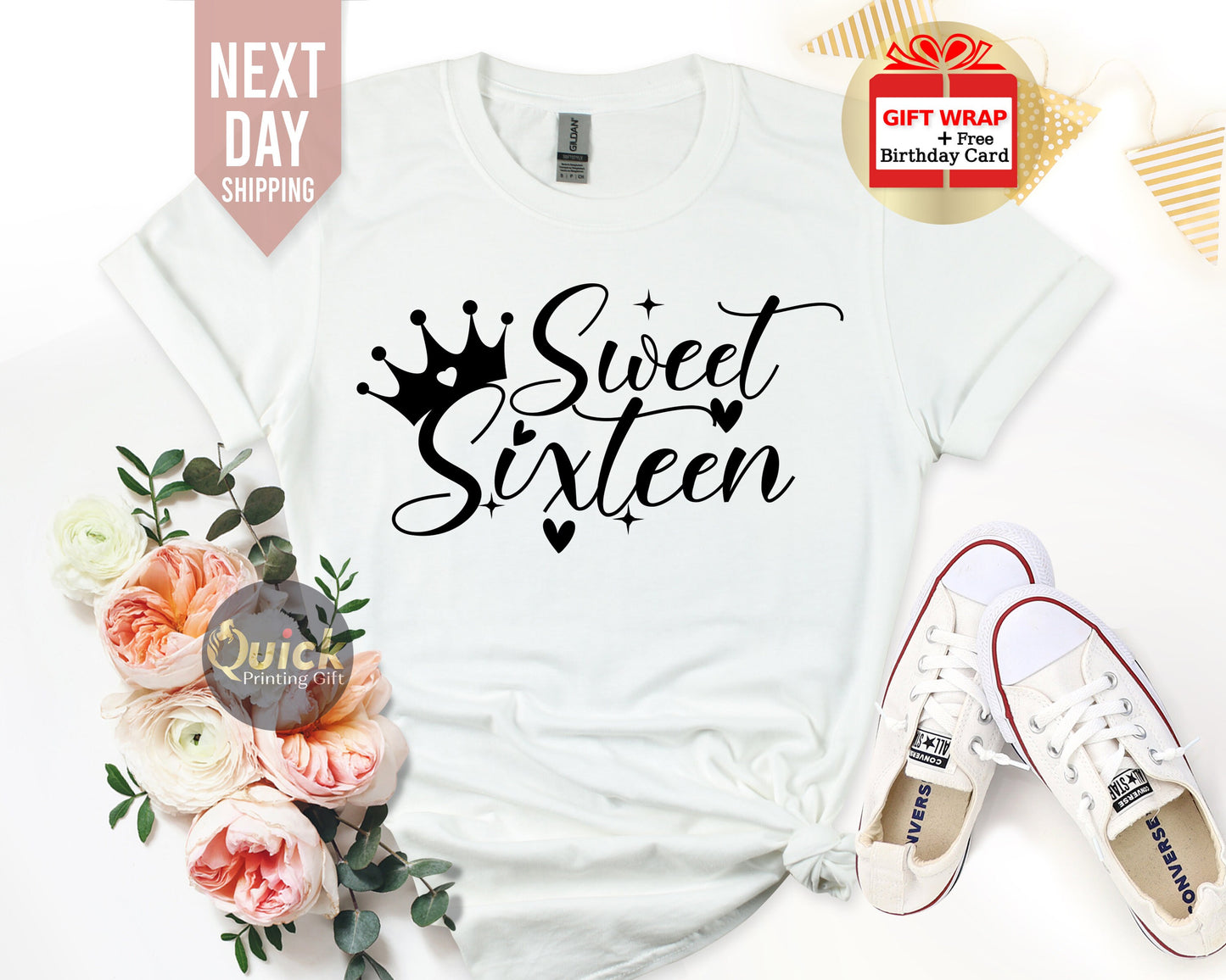 Sweet Sixteen Squad Shirt: 16th Birthday Party Tees