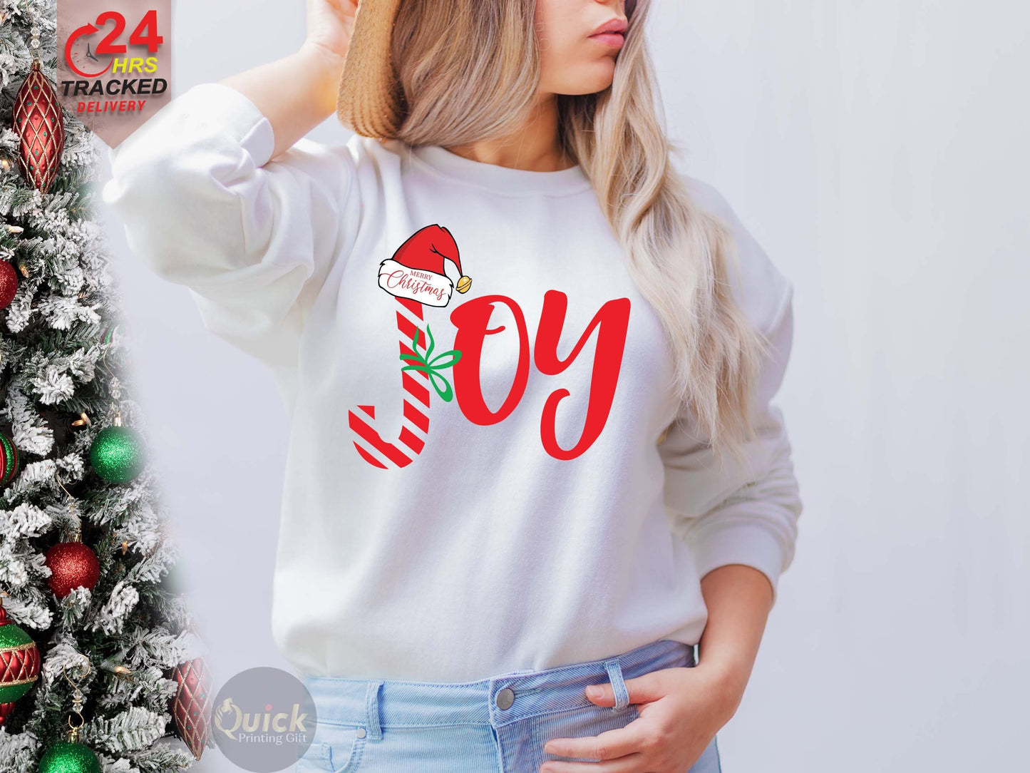 Joy Christmas Sweatshirt: Trendy Holiday Jumper