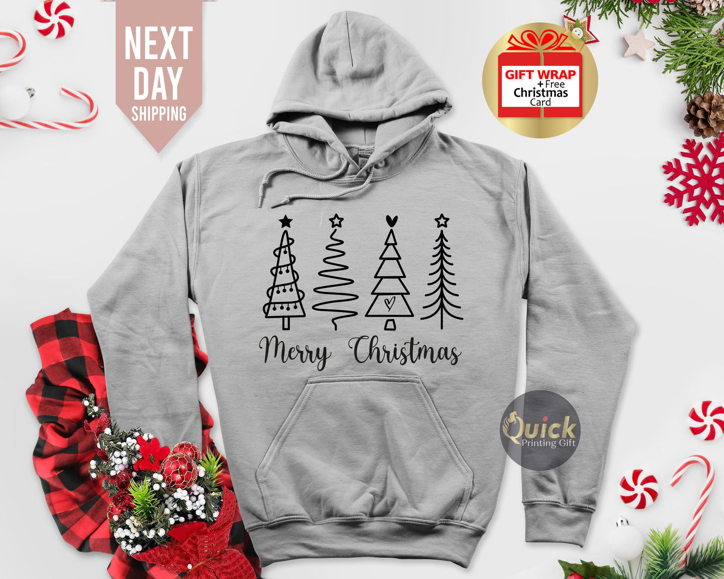 Christmas Tree Hoodie: Matching Family Christmas Sweatshirt