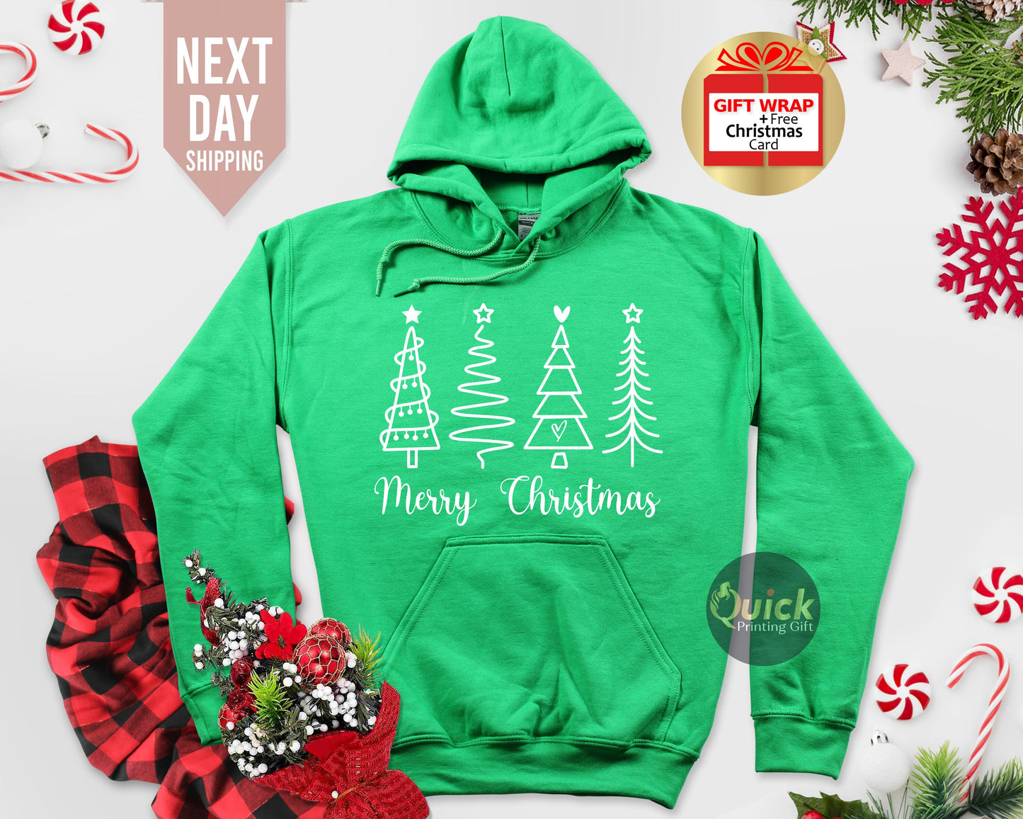Christmas Tree Hoodie: Matching Family Christmas Sweatshirt