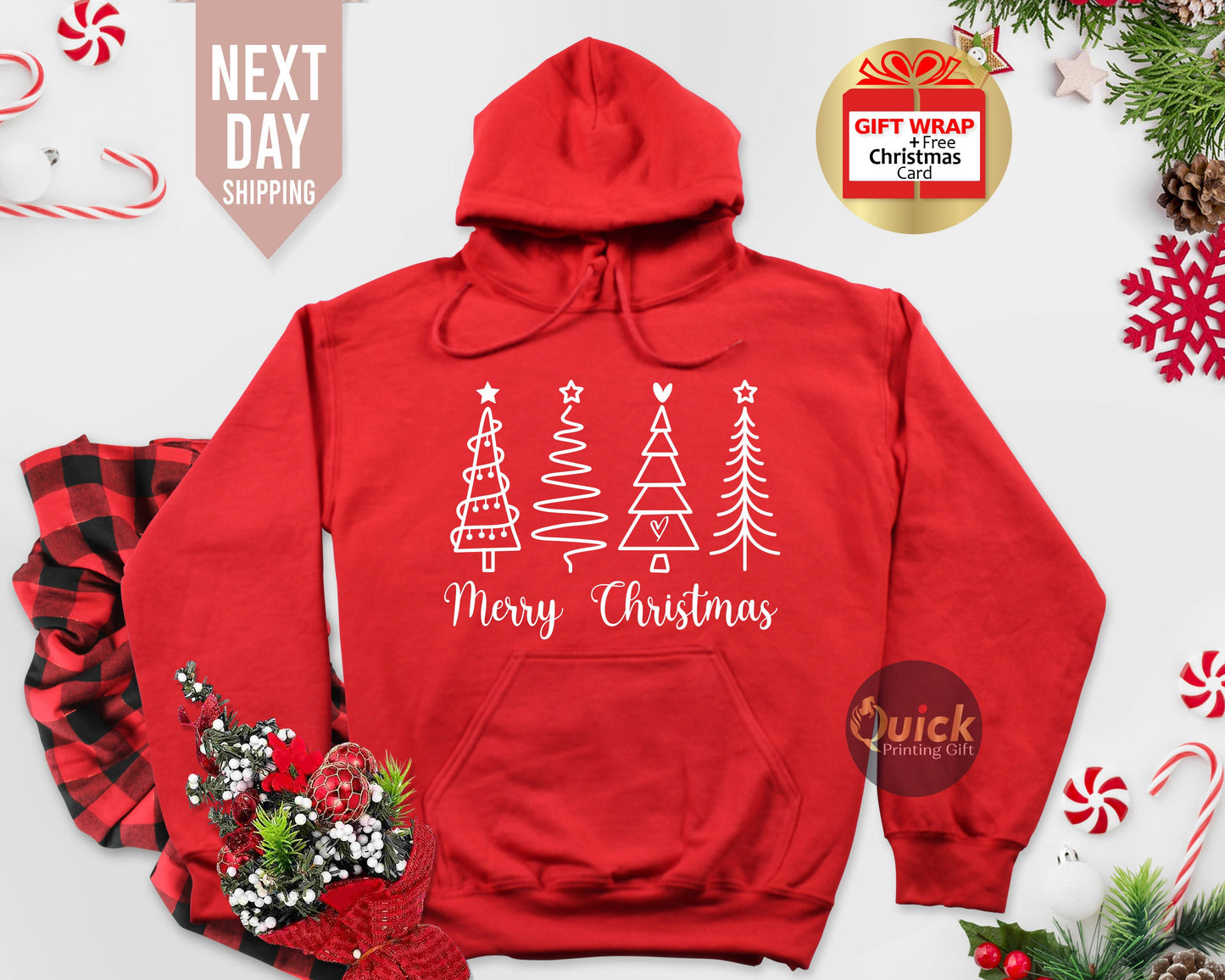 Christmas Tree Hoodie: Matching Family Christmas Sweatshirt