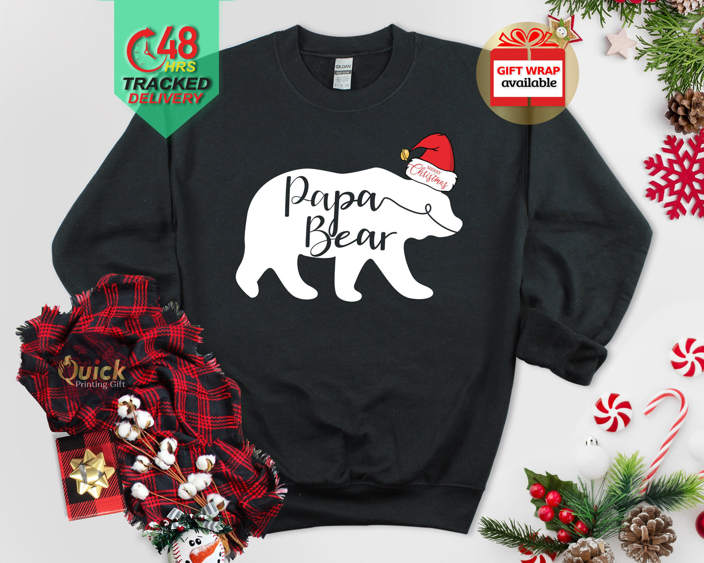 Mama Bear Christmas Sweatshirt: Matching Family Outfit