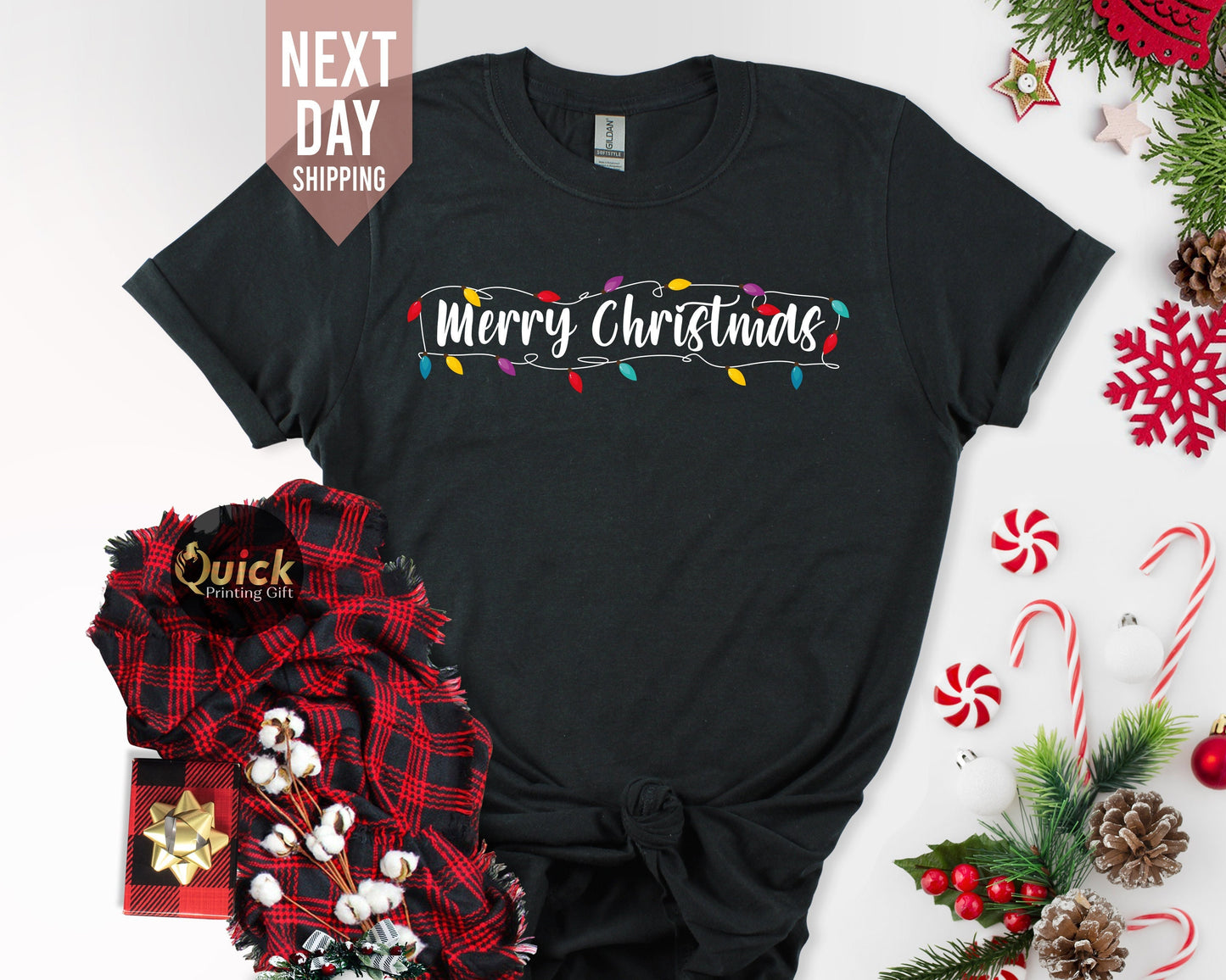 Merry Christmas Tshirt UK, Matching Family Christmas Outfit, Cute Christmas Shirts for Women Men, Holiday Shirt, Xmas Gifts for her him