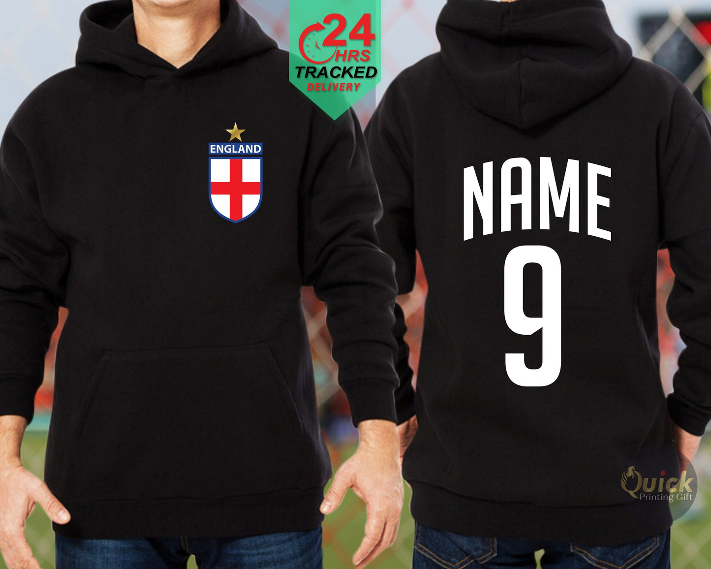 Personalized England Football Hoodie: World Cup 2026 Unisex Sweatshirt