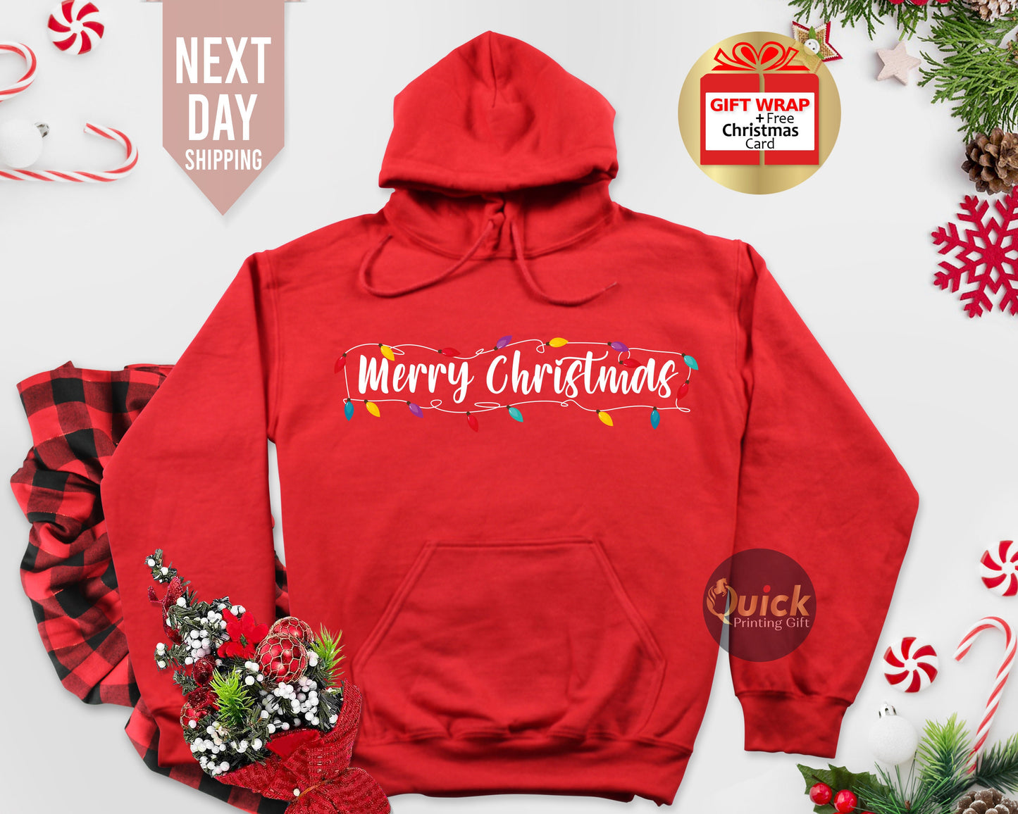 Merry Christmas Hoodie: Matching Family Christmas Jumper